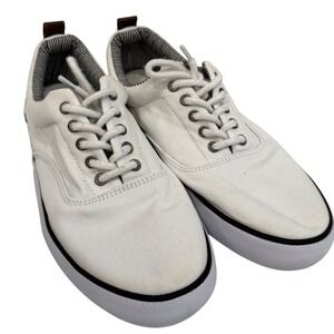 Goodfellow & Co Mens Brady White Canvas Lace Up Low Top Sneaker Shoe Size 8